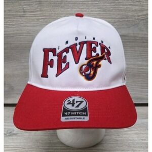 Indiana Fever WNBA '47 Brand White Two Tone Hitch Adjustable Snapback Hat H2